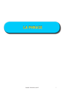 la phrase - grammaire au cycle 3