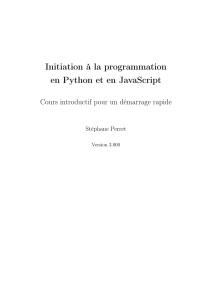 Initiation à la programmation en Python et en