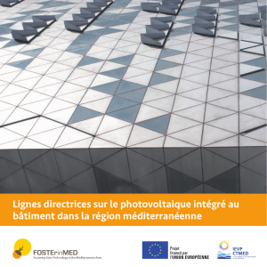 Lignes directrices sur le photovoltaique intégré au bâtiment dans la