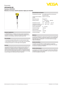 Data sheet - VEGAKON 66 - Transistor (NPN/PNP) Détecteur de