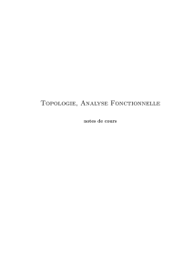 Topologie, Analyse Fonctionnelle
