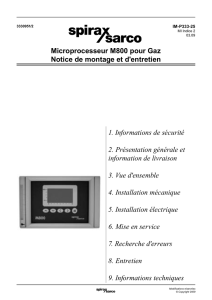 Microprocesseur M800 pour Gaz Notice de montage