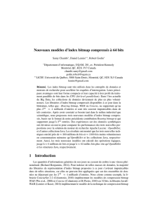 Nouveaux modèles d`index bitmap compressés à 64 bits 1 Introduction