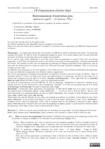 Environnement d`exécution java également appelé : «le fameux TP4»