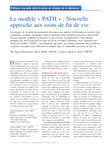 Le modèle « PATH » : Nouvelle approche aux soins de fin de vie