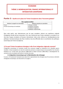 mondialisation, finance internationale et int&eacute;gration europ&eacute;enne