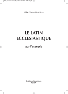 le latin par l`exemple - Traditions Monastiques