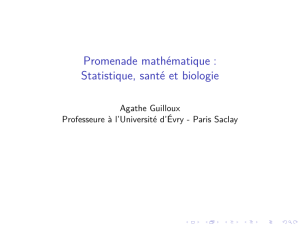 Promenade mathÃ©matique : Statistique, santÃ© et biologie