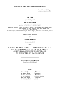 etude d`architecture et conception de circuits mixtes utilisant la