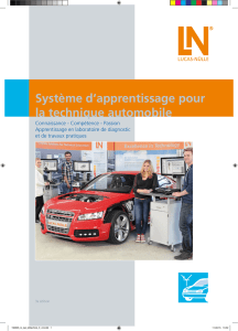 Système d`apprentissage pour la technique automobile