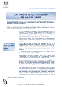 plan national de dematerialisation des marches