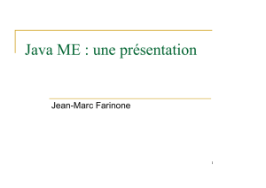 Java ME : une présentation - Deptinfo