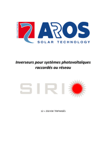 Inverseurs pour systèmes photovoltaïques raccordés au réseau