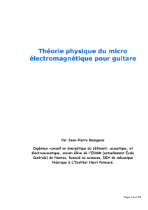 Théorie physique du micro électromagnétique pour guitare