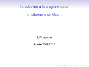 Introduction à la programmation fonctionnelle en Ocaml