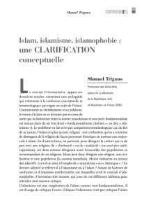 Islam, islamisme, islamophobie, une clarification conceptuelle