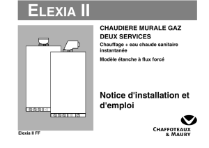 Notice chaudière Chaffoteaux et maury - Elexia2