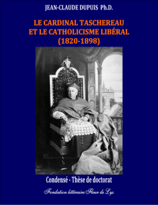 Le Cardinal Taschereau et le catholicisme libéral