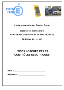 L`OSCILLOSCOPE ET LES CONTRÔLES ÉLECTRIQUES