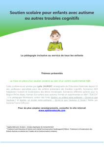 Soutien scolaire pour enfants avec autisme ou autres troubles cognitifs