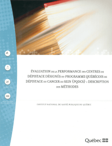 Évaluation de la performance des centres de dépistage