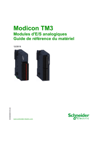 Modicon TM3 - Modules d E/S analogiques