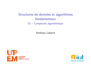 Structures de données et algorithmes fondamentaux