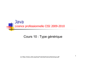 Cours 10 : Type générique