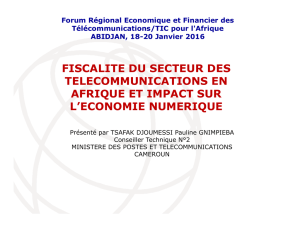 FISCALITE DU SECTEUR DES TELECOMMUNICATIONS EN