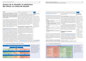 Gestion de la clientèle: la satisfaction des clients, un critère de réussite