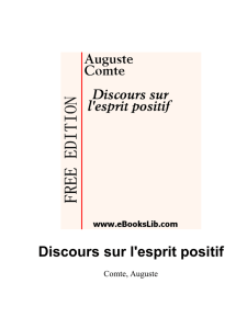 Discours sur l`esprit positif