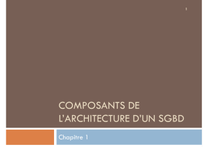 composants de l`architecture d`un sgbd