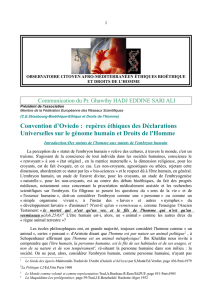 Convention d`Oviedo: Repères éthiques des
