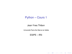 Python – Cours 1