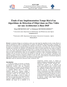 Étude d`une Implémentation Temps Réel d`un Algorithme de