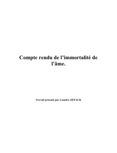 Compte rendu de l`immortalité de l`âme.