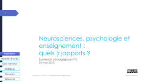 sandwich n°3 : neurosciences psychologie et enseignement