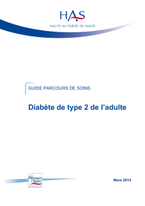 Guide du parcours de soins diabète de type 2 de l`adulte