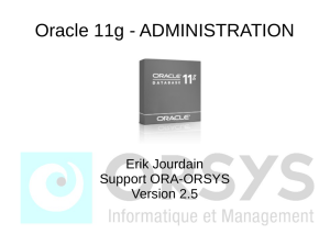 Oracle 11g - ADMINISTRATION