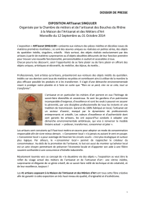 DOSSIER DE PRESSE EXPOSITION ARTisanat SINGULIER