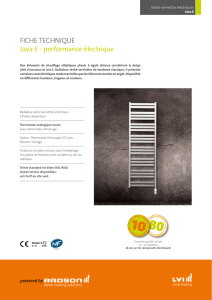 FICHE TECHNIQUE Java E - performance électrique