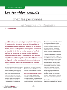 Les troubles sexuels chez les personnes atteintes de diabète