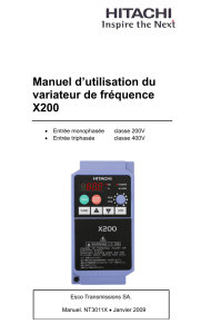 Manuel d`utilisation du variateur de fréquence X200