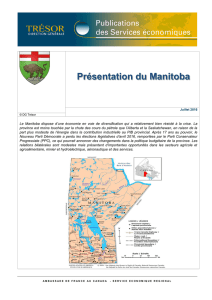 Présentation du Manitoba - Direction générale du Trésor
