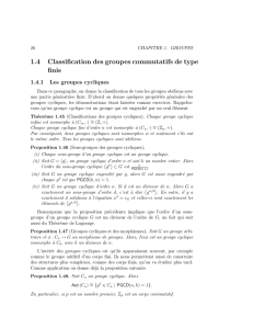 1.4 Classification des groupes commutatifs de type finis