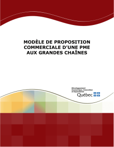 modèle de proposition commerciale d`une pme aux grandes chaînes