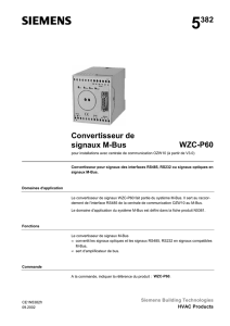 5382 Convertisseur de signaux M-Bus WZC-P60