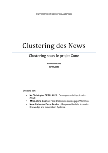 rapport clustering - Zone