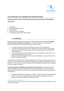 Loi de séparation et de régulation des activités bancaires 1