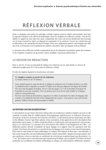 RÉFLEXION VERBALE